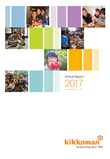 Thumbnail Kikkoman Annual Report 2017