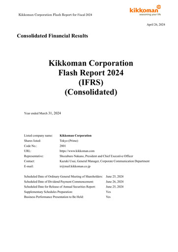 Thumbnail Kikkoman Financial Statement fy2024