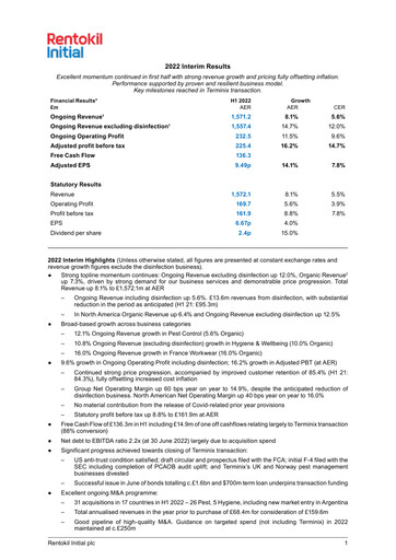 Thumbnail Rentokil Initial Half-year Report 2022