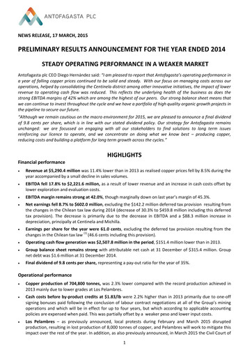 Miniature Antofagasta Rapport financier 2014