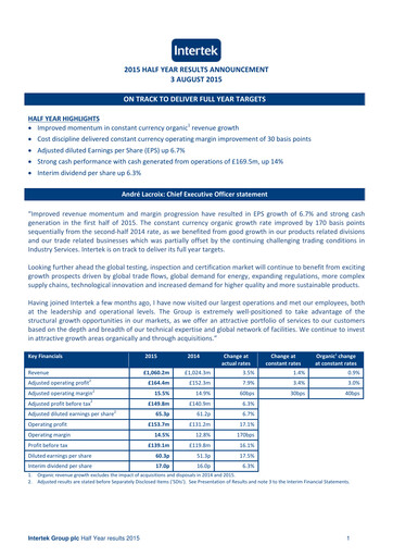 Thumbnail Intertek Half-year Report 2015-h1