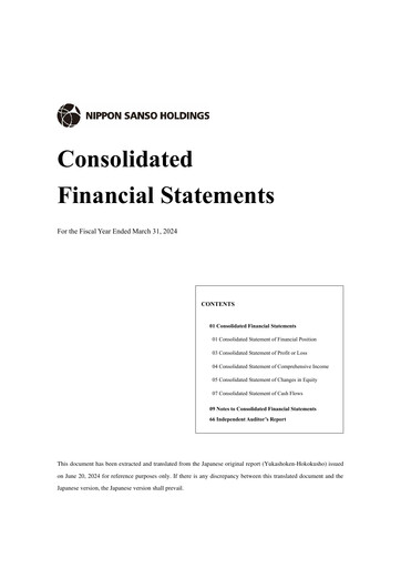 Thumbnail Nippon Sanso Financial Statement fy2024