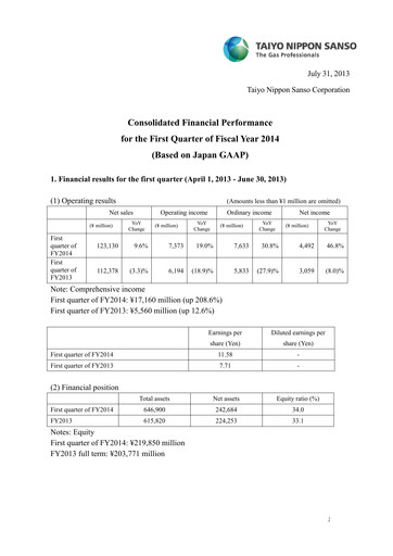 Miniature Nippon Sanso Rapport trimestriel 2014-q1