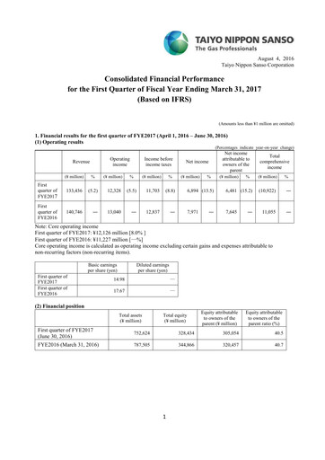 Miniature Nippon Sanso Rapport trimestriel 2017-q1