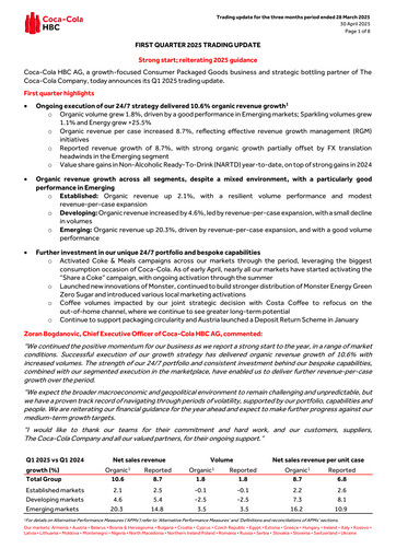 Thumbnail Coca-Cola HBC Quarterly Report 2025-q1
