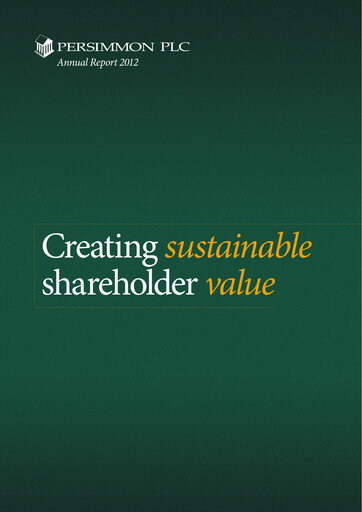 Thumbnail Persimmon Annual Report 2012