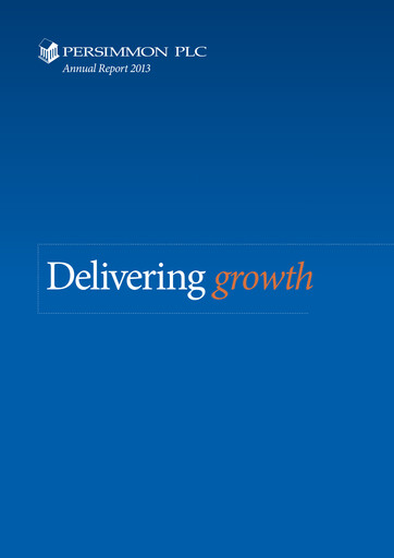 Thumbnail Persimmon Annual Report 2013