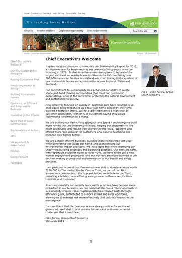 Thumbnail Persimmon Sustainability Report 2012