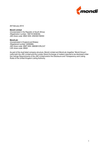 Thumbnail Mondi
 Financial Report 2013