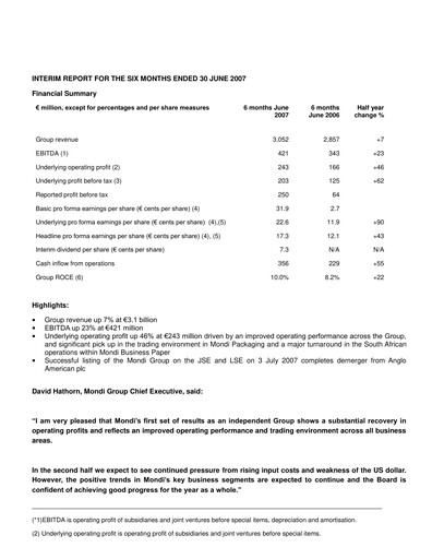 Vorschaubild Mondi
 Halbjahresbericht 2007-h1