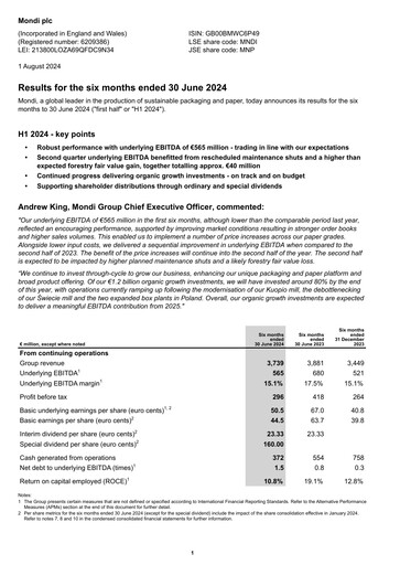 Vorschaubild Mondi
 Halbjahresbericht 2024-h1