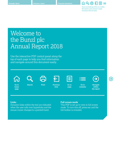 Thumbnail Bunzl Annual Report 2018