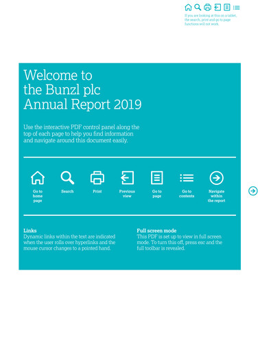 Thumbnail Bunzl Annual Report 2019
