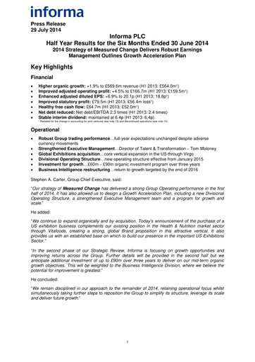 Thumbnail Informa plc Half-year Report 2014-h1