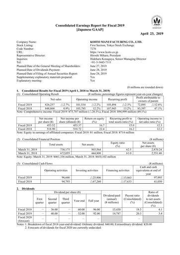 Thumbnail Koito Manufacturing Financial Statement fy2019