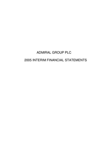 Thumbnail Admiral Group Financial Report 2005-h1