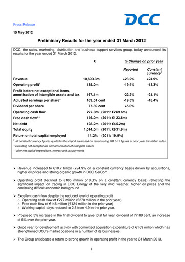 Thumbnail DCC plc Financial Report 2012