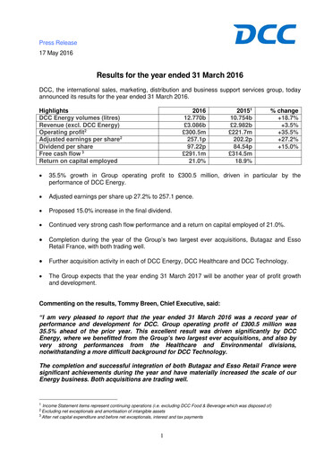 Thumbnail DCC plc Financial Report 2016