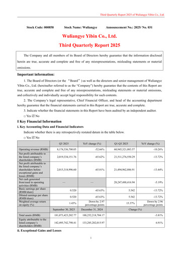 Thumbnail Wuliangye Yibin Quarterly Report 2025-q3
