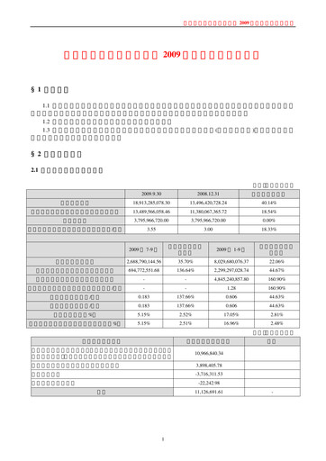 Thumbnail Wuliangye Yibin Quarterly Report 2009-q3