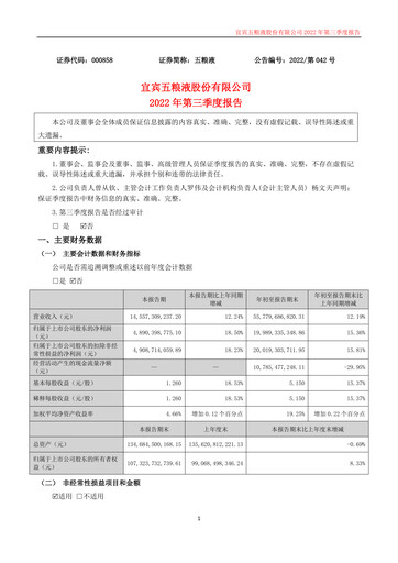 Thumbnail Wuliangye Yibin Quarterly Report 2022-q3