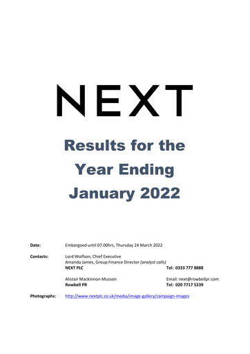 Thumbnail Next plc
 Financial Report 2021-2022