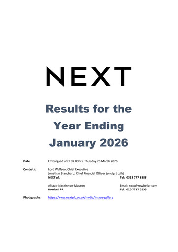 Thumbnail Next plc
 Financial Report 2025-2026