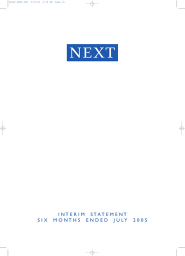 Thumbnail Next plc
 Half-year Report 2005-h1