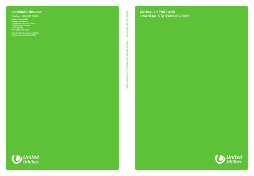 Thumbnail United Utilities Annual Report 2009