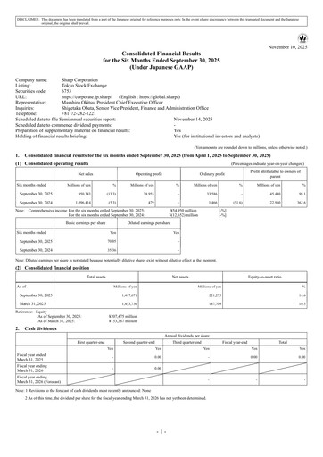 Thumbnail Sharp Corporation Half-year Report 2026-h1