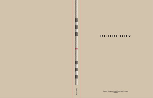 Thumbnail Burberry Annual Report 2005-2006