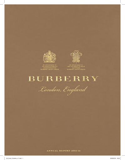Thumbnail Burberry Annual Report 2015-2016