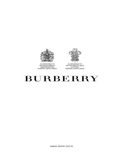 Thumbnail Burberry Annual Report 2017-2018