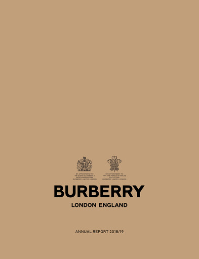 Thumbnail Burberry Annual Report 2018-2019