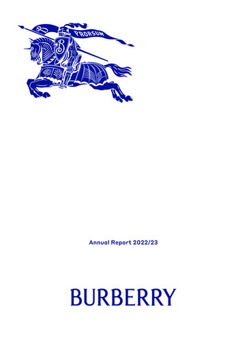 Thumbnail Burberry Annual Report 2022-2023