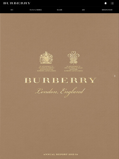 Thumbnail Burberry Annual Report 2015-2016