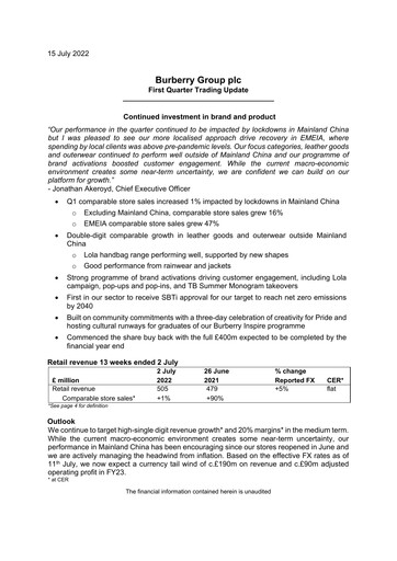 Thumbnail Burberry Quarterly Report 2022-2023-q1