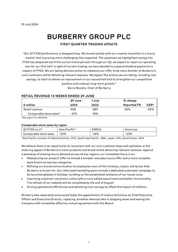 Thumbnail Burberry Quarterly Report 2024-2025-q1