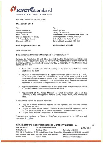 Thumbnail ICICI Lombard Quarterly Report 2018-q2