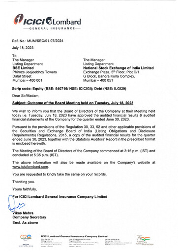Thumbnail ICICI Lombard Quarterly Report 2023-q1