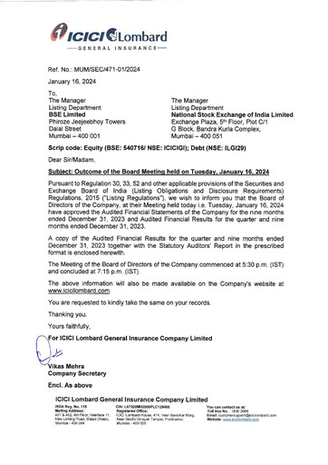 Thumbnail ICICI Lombard Quarterly Report 2023-q3