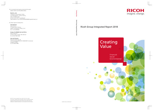 Thumbnail Ricoh Company Annual Report 2018