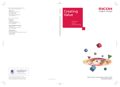 Thumbnail Ricoh Company Sustainability Report 2016