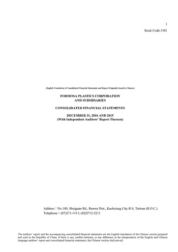 Thumbnail Formosa Plastics Financial Statement 2016