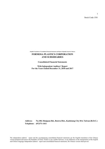 Thumbnail Formosa Plastics Financial Statement 2018