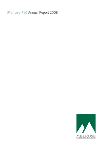 Thumbnail Melrose Industries Annual Report 2008