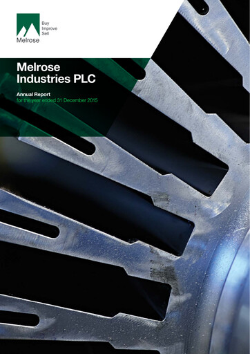 Thumbnail Melrose Industries Annual Report 2015