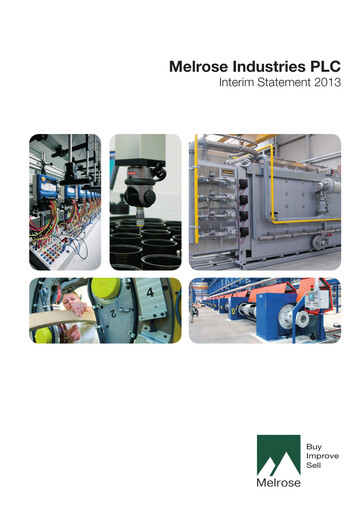 Thumbnail Melrose Industries Financial Report 2013-h1