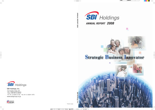 Thumbnail SBI Holdings Annual Report 2008
