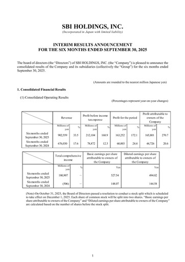 Vorschaubild SBI Holdings Halbjahresbericht 2026-h1
